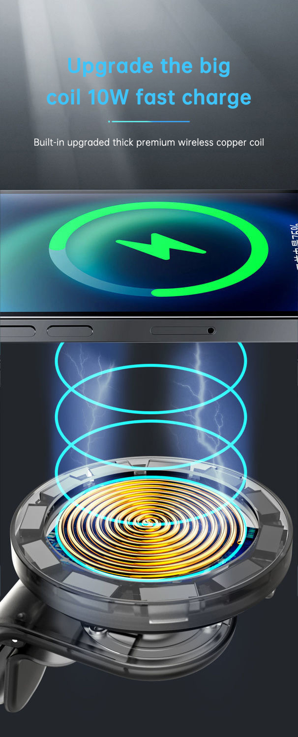 Magnetic 15W Wireless Car Charger Mount